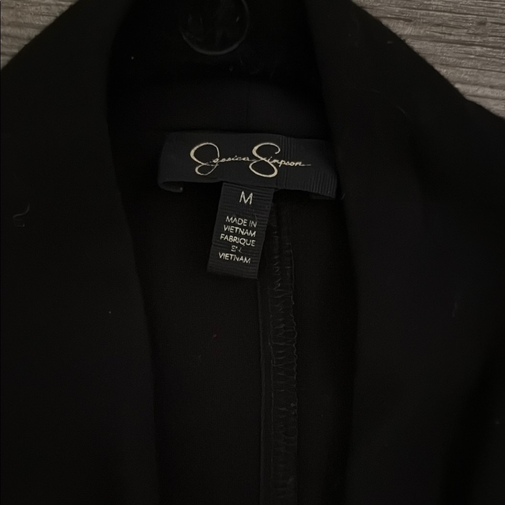 Jessica Simpson Black Blazer with Leather Details - Picture 2 of 3